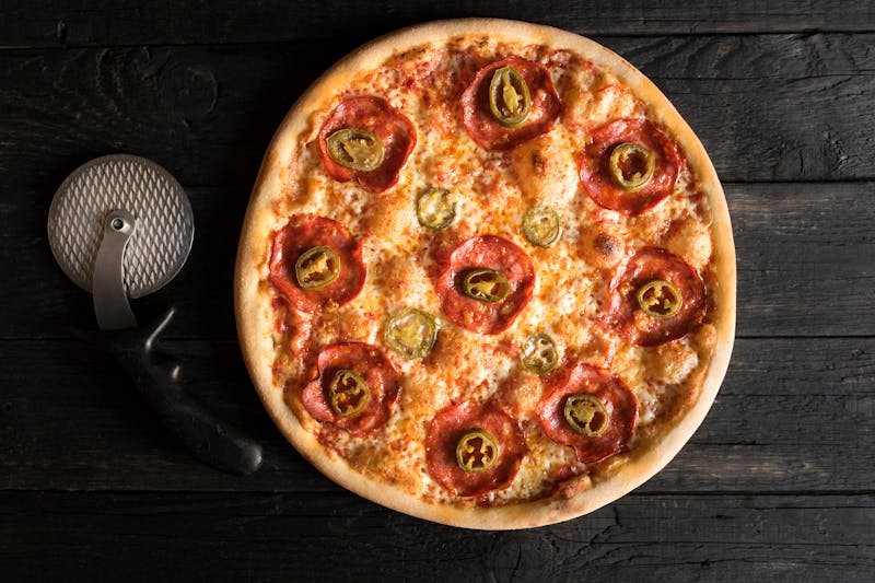 Pepperoni Supreme pizza at Papa Ginos