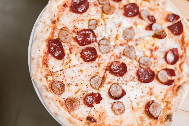 Meat Lovers pizza at Papa Ginos restaurant