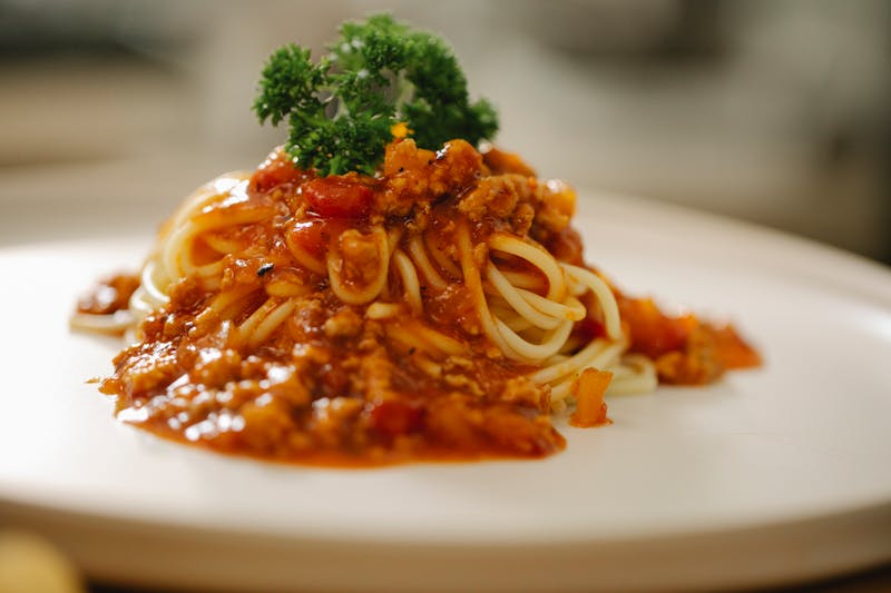 Spaghetti Bolognese pasta Papa Ginos